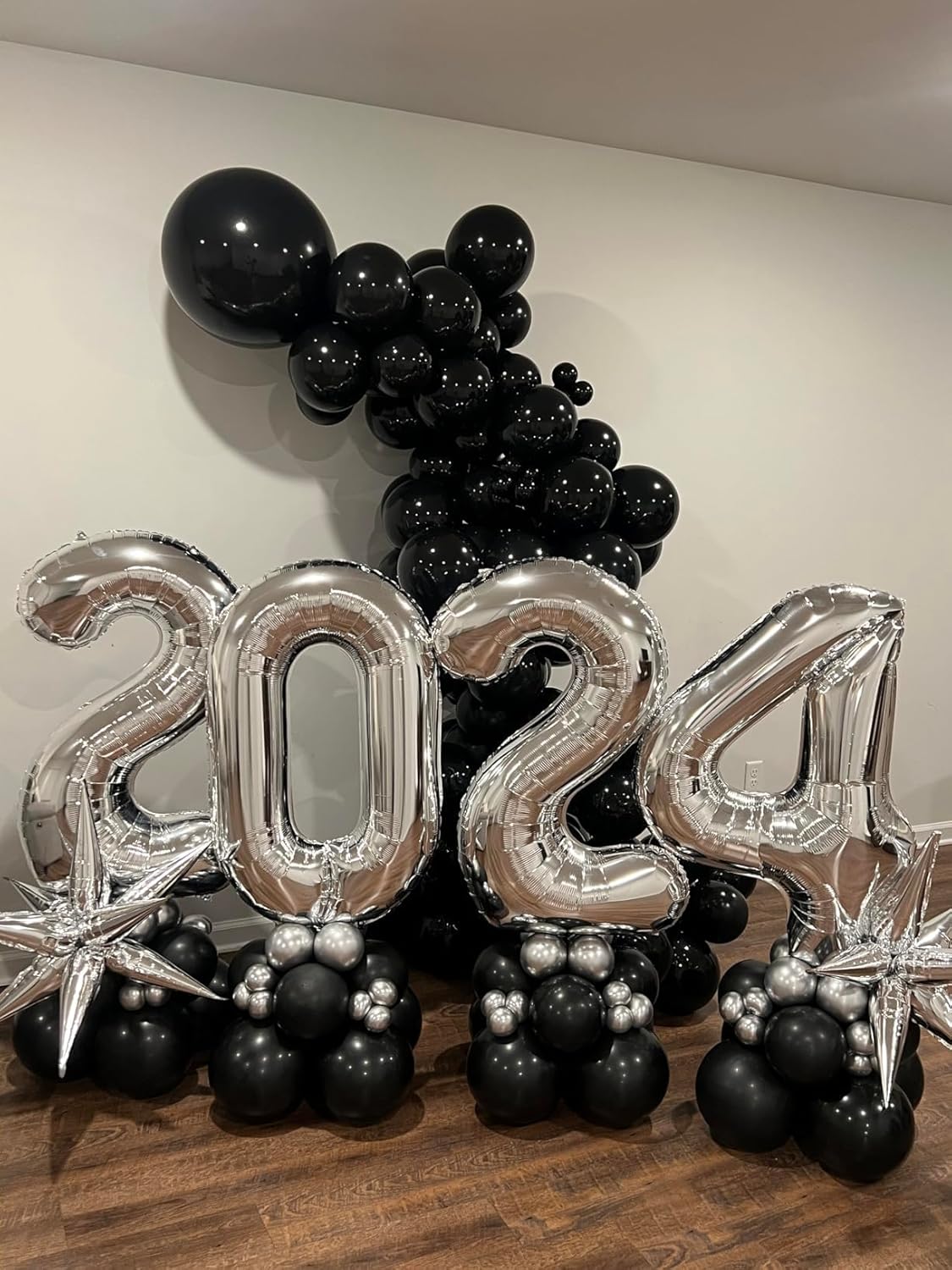 Number 4 Balloon - 40 Inch Silver Foil Balloon | Perfect for 4th Birthday Party Decorations
