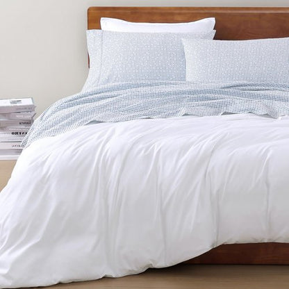 LANE LINEN RV Queen Bed Sheets Set - 100% Organic Cotton Sheets Short Queen Size, 4Pc Cooling Sheets for Bed, Hotel Luxury Bed Sheets Set, RV Queen Size Bed Set deep Pockets Upto 15" - Polka Dot