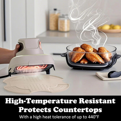 Tailored Ninja Crispi Silicone Trivet - Heat-Resistant Non-Slip Hot Pads for Air Fryer (Off White)