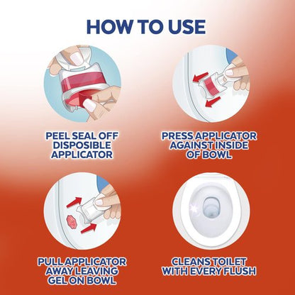 Lysol Click Gel Automatic Toilet Bowl Cleaner, Toilet Gel Stamp, Toilet Freshener, Bathroom Essentials, Refreshing Mango & Hibiscus Scent, 6 Count (Pack of 1)