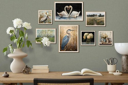 LAIART Framed Canvas Wall Art - Coastal Pelican Print Decor | 12x12 Inch Bird Artwork