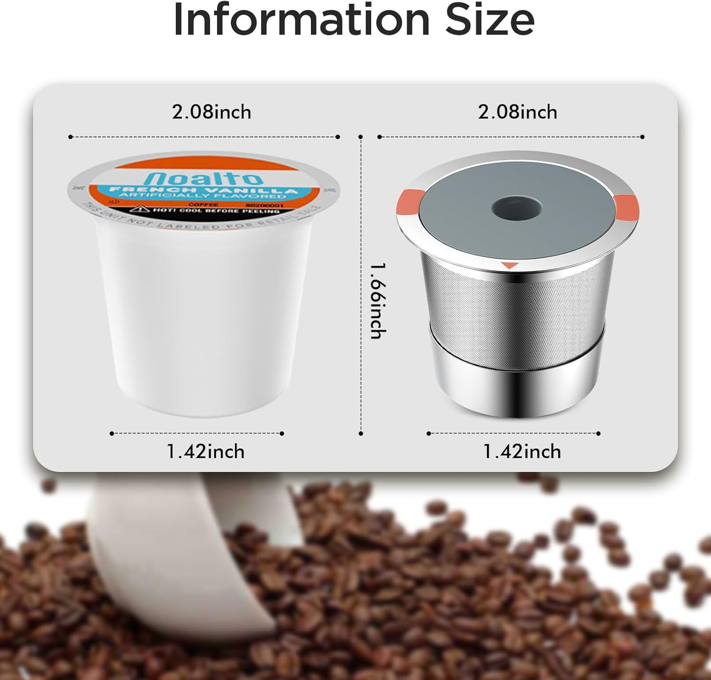Skiennix Reusable K Cups - Universal Stainless Steel Filters for Keurig 1.0 & 2.0 | 4-Pack