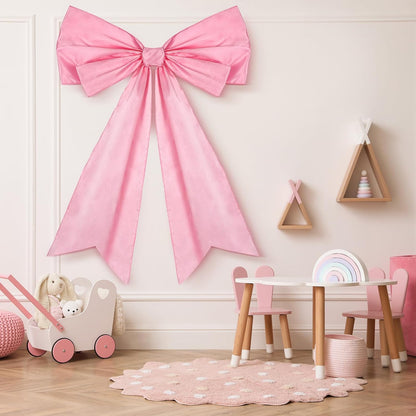 Skiennix Large Pink Coquette Bow - 27.6 x 21.7 Inches | Perfect for Birthdays, Bachelorette Parties & Weddings