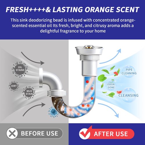ifbaby 50 Count Garbage Disposal Cleaner and Deodorizer – Sink Odor Eliminator, New Powerful Grapefruit Zest Scented Kitchen Sink Freshener Pods& Drain Odor Eliminator Disposer Care Balls