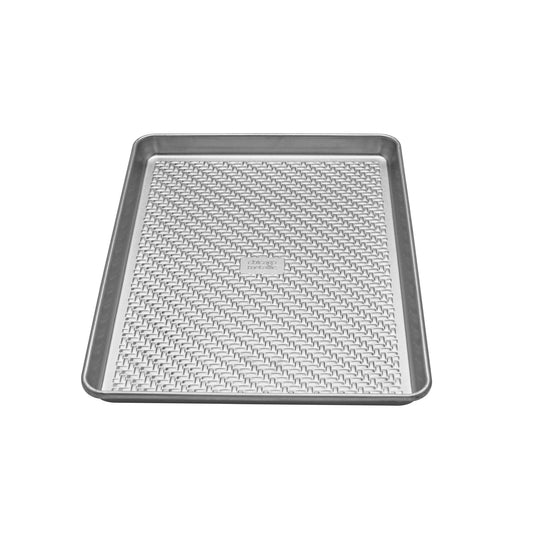 Chicago Metallic Uncoated Textured Aluminum Medium Cookie/Baking Sheet, 10-Inch-by-15-Inch, Silver