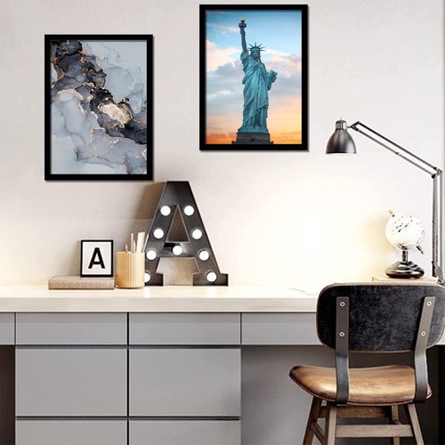 OMAIGAR 8.5x11 Picture Frame for 8.5by11 Poster Photo Canvas Certificate Black High Transparent Photo Frame Wall Desktop Horizontal Vertical 8.5 x 11