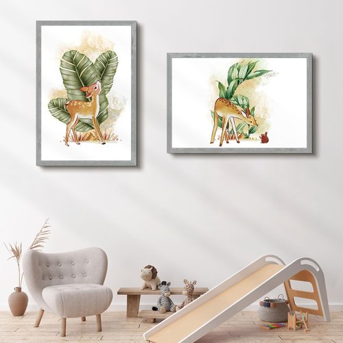 Frametory, 20x30 Poster Frame Grey Distressed Grain Style Frames for 30 by 20 Picture or Photo- Wide Moulding Design with Acrylic Glass - Wall Display Hanging(2 Pack)