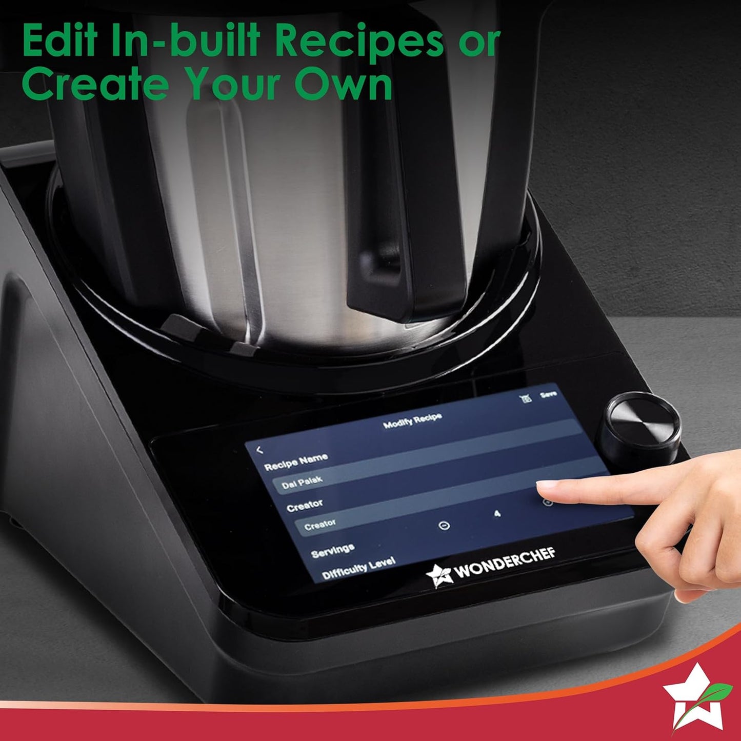 Wonderchef Chef Magic - All-in-One Kitchen Robot for Indian & International Cuisine | Automatic Chopping, Sautéing, Stirring, Kneading | Mobile App & Recipes by Chef Sanjeev Kapoor | 2-Year Warranty