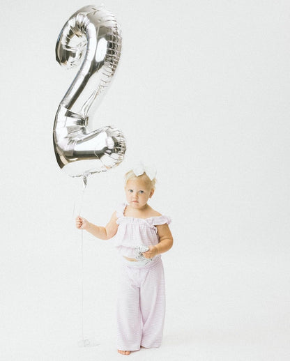 Silver Number 40 Balloon - 40 Inch Giant Foil Balloon for 40th Birthday Party Decorations