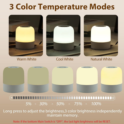 Skiennix Portable Baby Night Light - Rechargeable Dimmable LED Egg Lamp | 3 Colors for Nursery