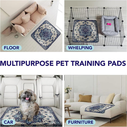 PUPIBOO Washable Dog & Cat Pee Pads - Super Absorbent, 100% Waterproof, Non-Slip Training Pads | Reusable & Leak-Proof