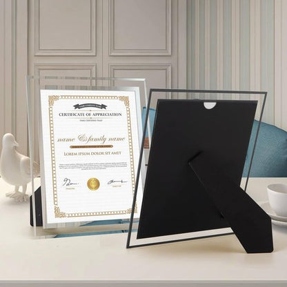 Hoikwo Picture Frames - 8.5x11 Silver Glass Frames for Certificates & Diplomas | 6-Pack, Tabletop Display
