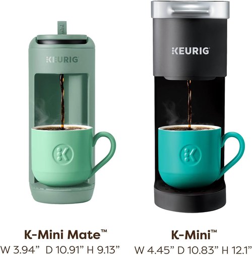Keurig K-Mini Mate Single Serve Coffee Maker - Compact 12 oz Brewer for Small Spaces | Glamping Green