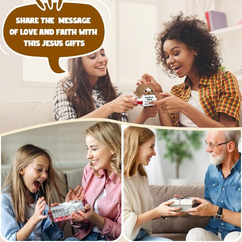 AICase Easter Basket Stuffers - Jesus Christian Gifts for Women | Positive Crochet Figures