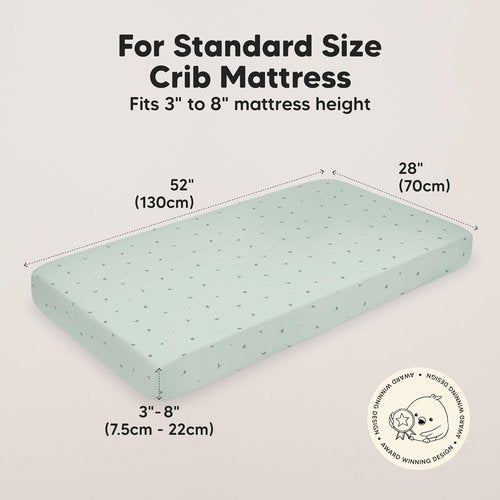 KeaBabies Baby Crib Sheets - Soft & Cozy 2-Pack Viscose Bamboo Fitted Toddler Bed Sheets | 52x28 (Bunnies)