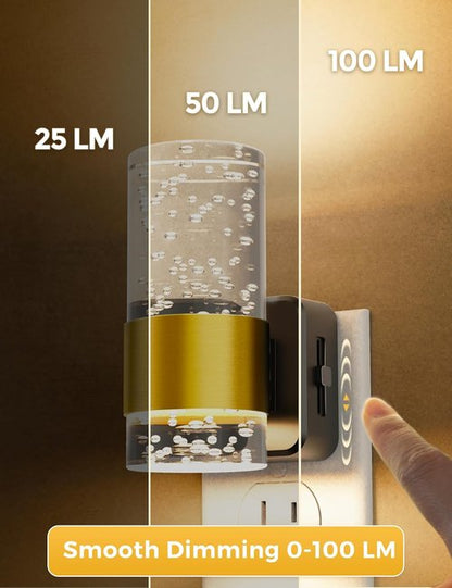 L LOHAS LED Night Light - Soft Adjustable Brightness with Auto Light Sensor | Wall Sconce Design, 1 Pack