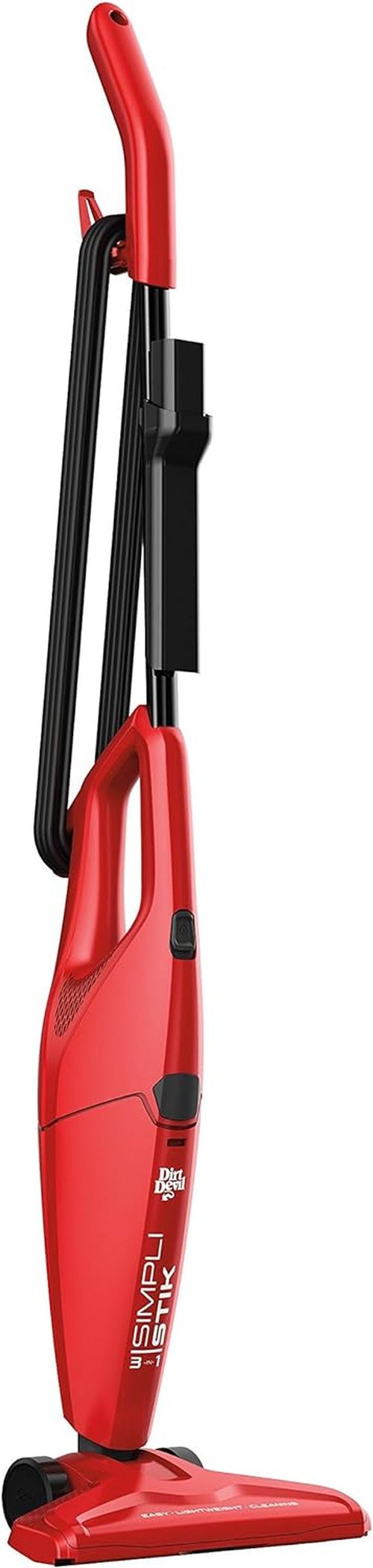 Dirt Devil Simpli-Stik Lightweight Corded Bagless Stick Vacuum - Compact & Versatile, Red