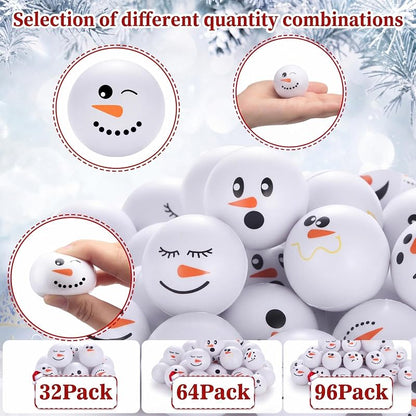32 Pcs Snowman Stress Balls 2.5 Inch - Funny Xmas Play Toys (Variation of THIS listing: 32+2.5 Inch)