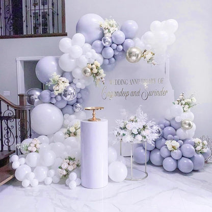 PartyWoo Dusty Blue Balloons - 100pcs 12 Inch Latex Balloons for Baby Showers & Celebrations