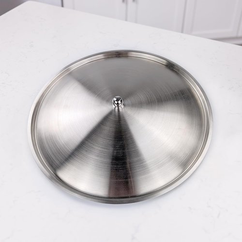 BREKX Brushed Stainless Steel Replacement Lid, Premium Beverage Tub Cover with Center Knob, Compatible with Anchored Tub Line
