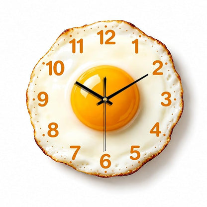 11.8 in Egg Shaped Wall Clock with Solid Wood Dial - Funny Kitchen Clock Variation of THIS listing: 11.81 in