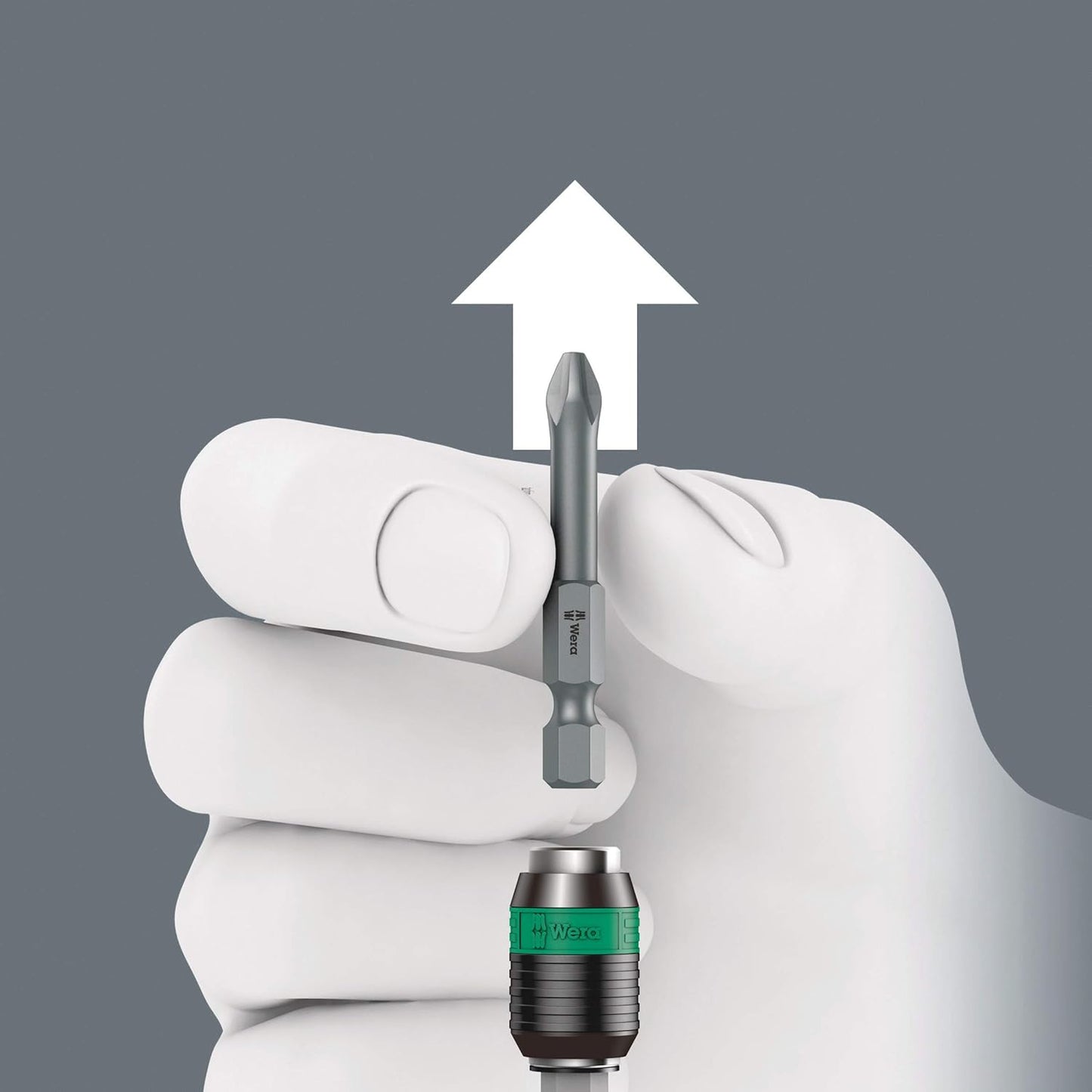WERA - 1/4" Ratchet Bit-Holding Screwdriver | 123.5 mm Length for Precision Fastening