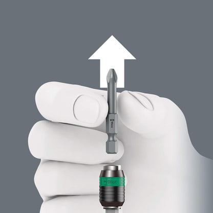 WERA - 1/4" Ratchet Bit-Holding Screwdriver | 123.5 mm Length for Precision Fastening