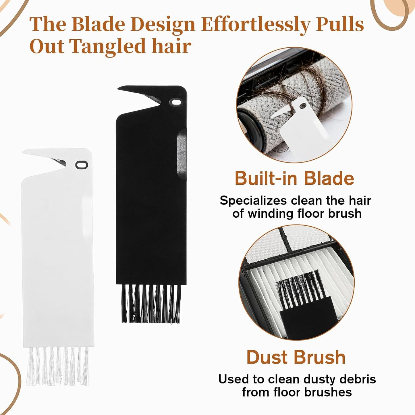Skiennix Handheld Vacuum Cleaner Brush - 2-in-1 Universal Dust Tool for Robot Sweepers | 4 PCS Set