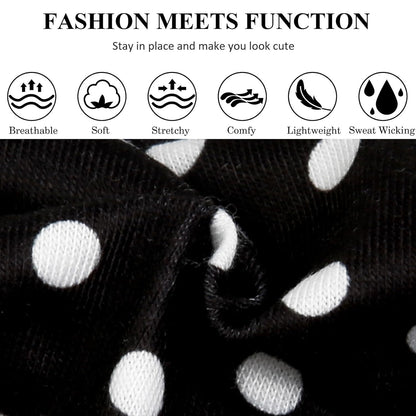 TERSE Polka Dot Headbands for Women - Trendy Hair Accessories | 6PCS Cute Fashion Hairbands