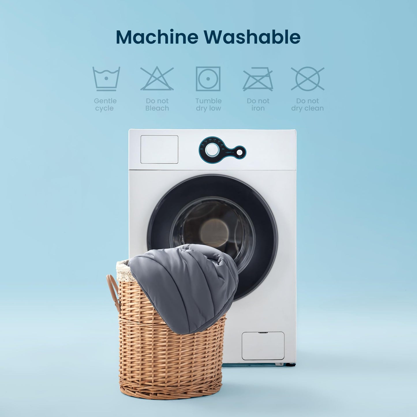 Sleep Zone Cooling Mattress Pad Full, Support Mattress Topper, Breathable and Soft Mattress Protector, Deep Pocket Bed Cover, Machine Washable (Dark Grey, Full)