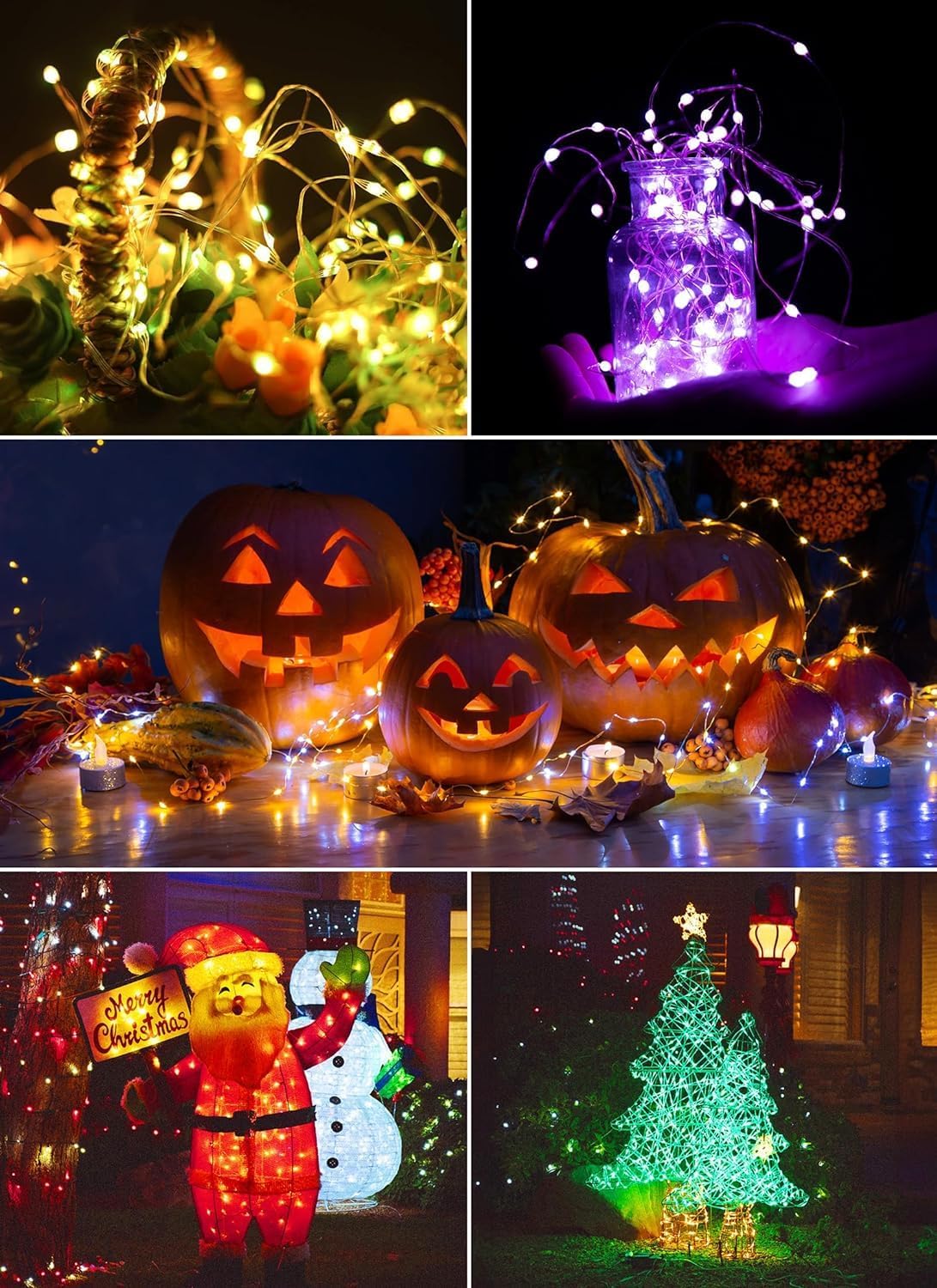Minetom Color Changing Fairy String Lights - 66 Feet, 200 LED Waterproof Twinkle Lights with Remote & 4 Modes