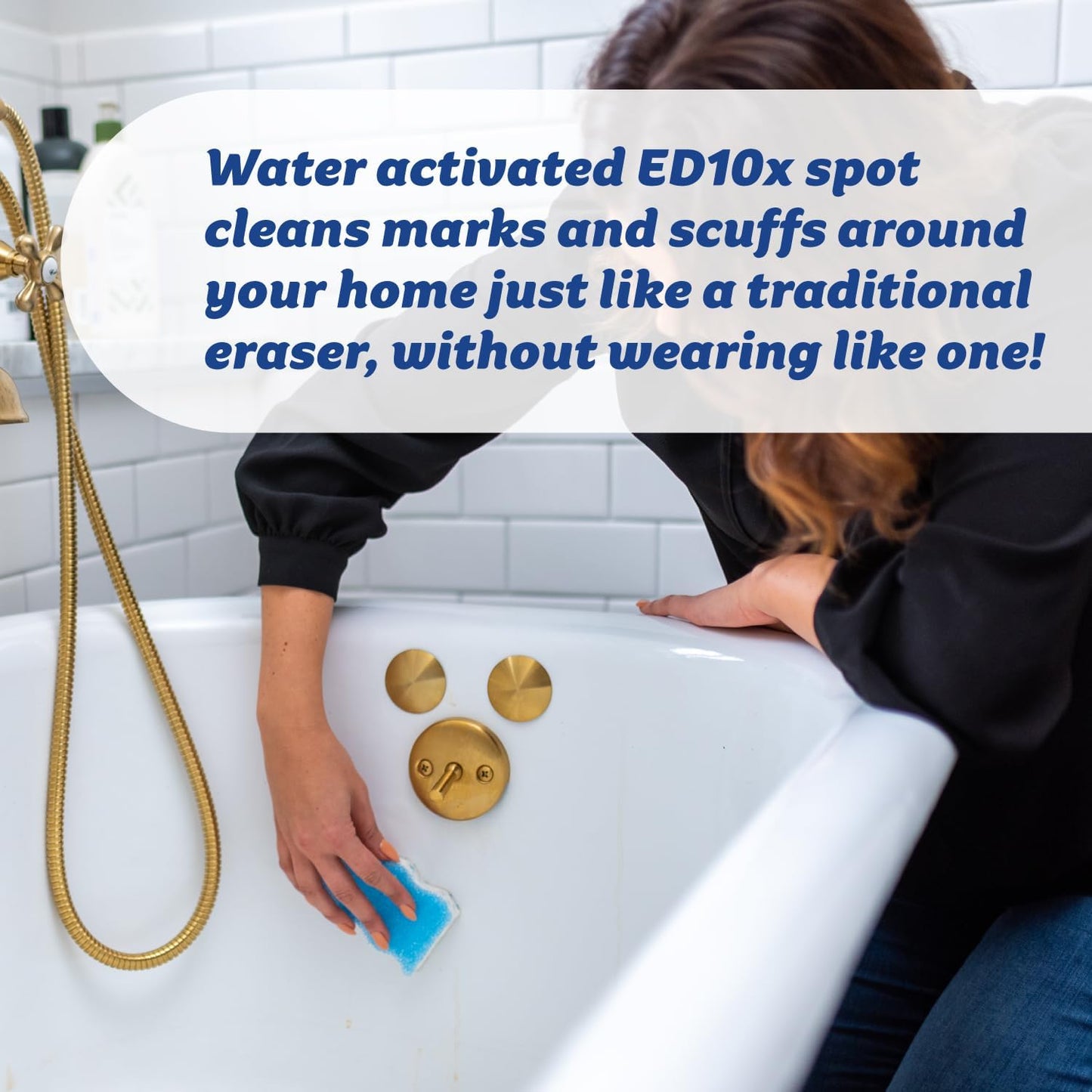 Scrub Daddy Eraser Sponge - 10X More Durable With Scrubbing Gems - Water Activated Stain Remover (2 Pack)