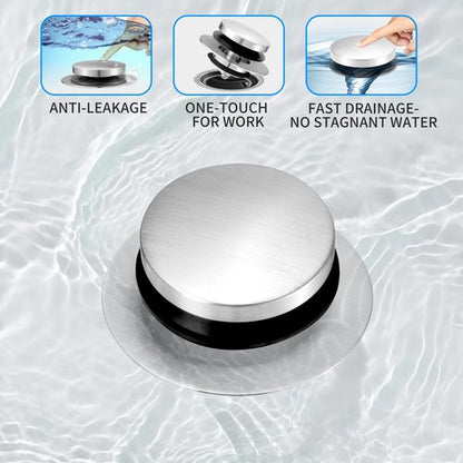 Uxoz Bathtub Drain Stopper, Tub Stopper/Bathtub Plug for Tip Toe/Trip Lever/Lift&Turn Tub Drains, Bath Tub Drain Stoppers Designed for 1.5"-1.72" Drain Hole w/3 O-Rings,Chrome Plated