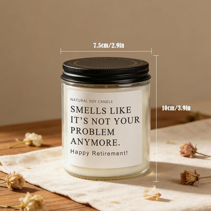 Retirement Gifts for Woman Men, Happy 2026 Retirement Candle, Funny Retired Farewell Gifts for Coworkers, Teacher, Nurse, Boss, Friends - Lavender Scented (7oz)