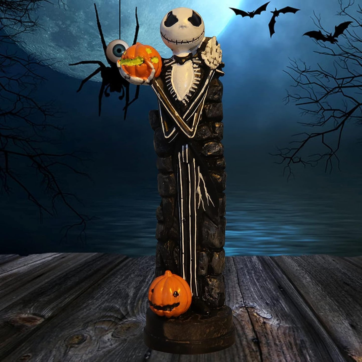 A Nightmare Before Christmas Figurines Set - Jack Skellington & Sally Halloween Statues | Home Decor Gift