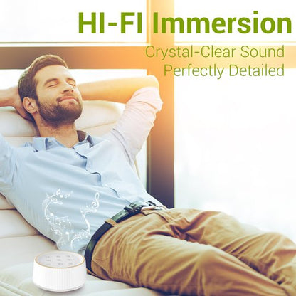 BGOVERSS White Noise Machine, 26 Hi-Fi Soothing Sounds & 10 Colors Night Light Sound Machine for Sleeping Adults, Baby & Kids, Portable Sleep Machine with 6 Timers, Noise Canceling for Home Office