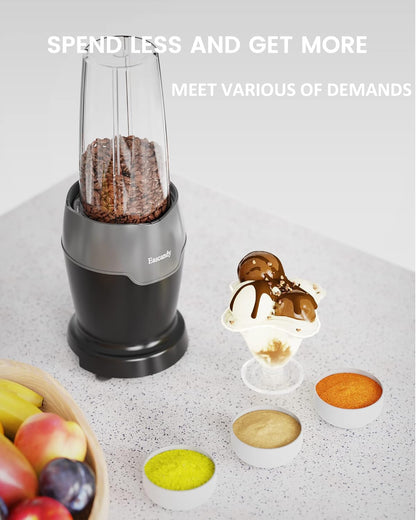 Real 900W Smoothie Blender - 7-in-1 Personal Blender with 3D Stainless Steel Blades & 2 Tritan Cups