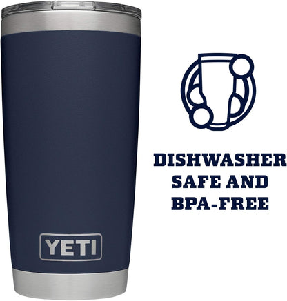 YETI Rambler 20 oz Tumbler Set - Includes MagSlider Tumbler & Straw Lid in Navy Color