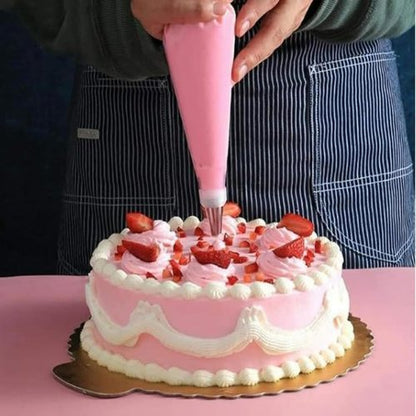 100Pcs Disposable Piping Bags Set by [Brand Name] - 12 Inch Icing Bags with 16 Tips & Cake Scrapers