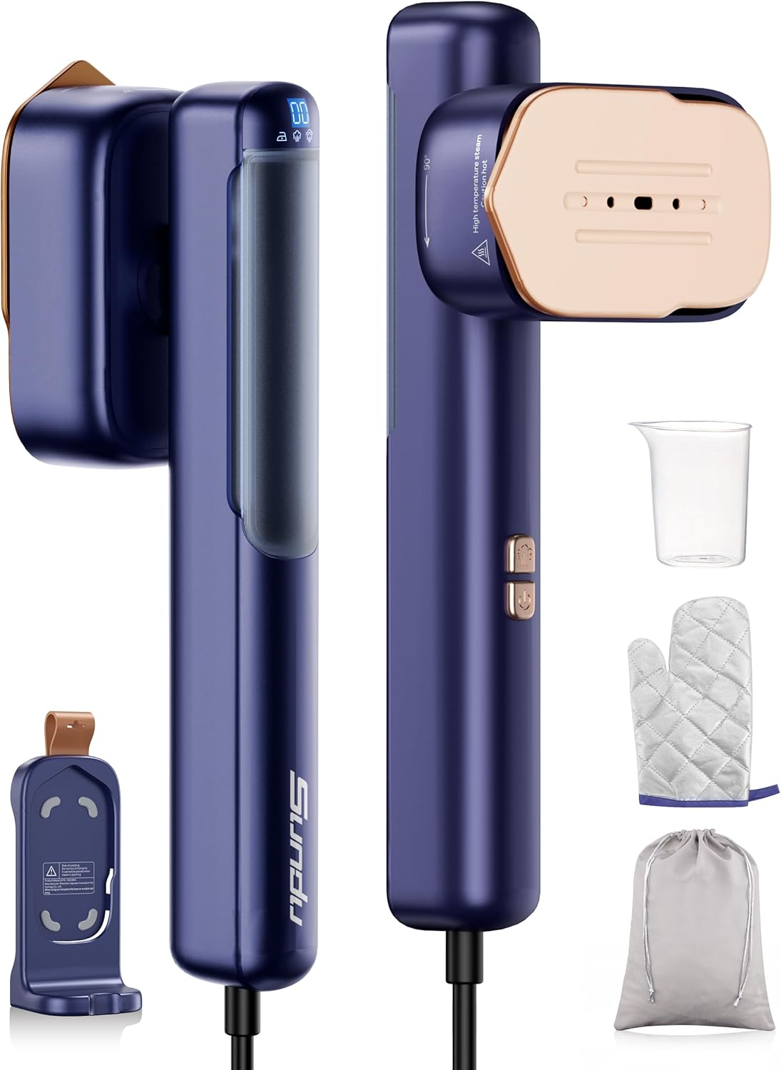 Skiennix Smart Travel Steamer - 2-in-1 Portable Iron with Fast Heat-Up, 100ml Tank, Compact Size - Azure