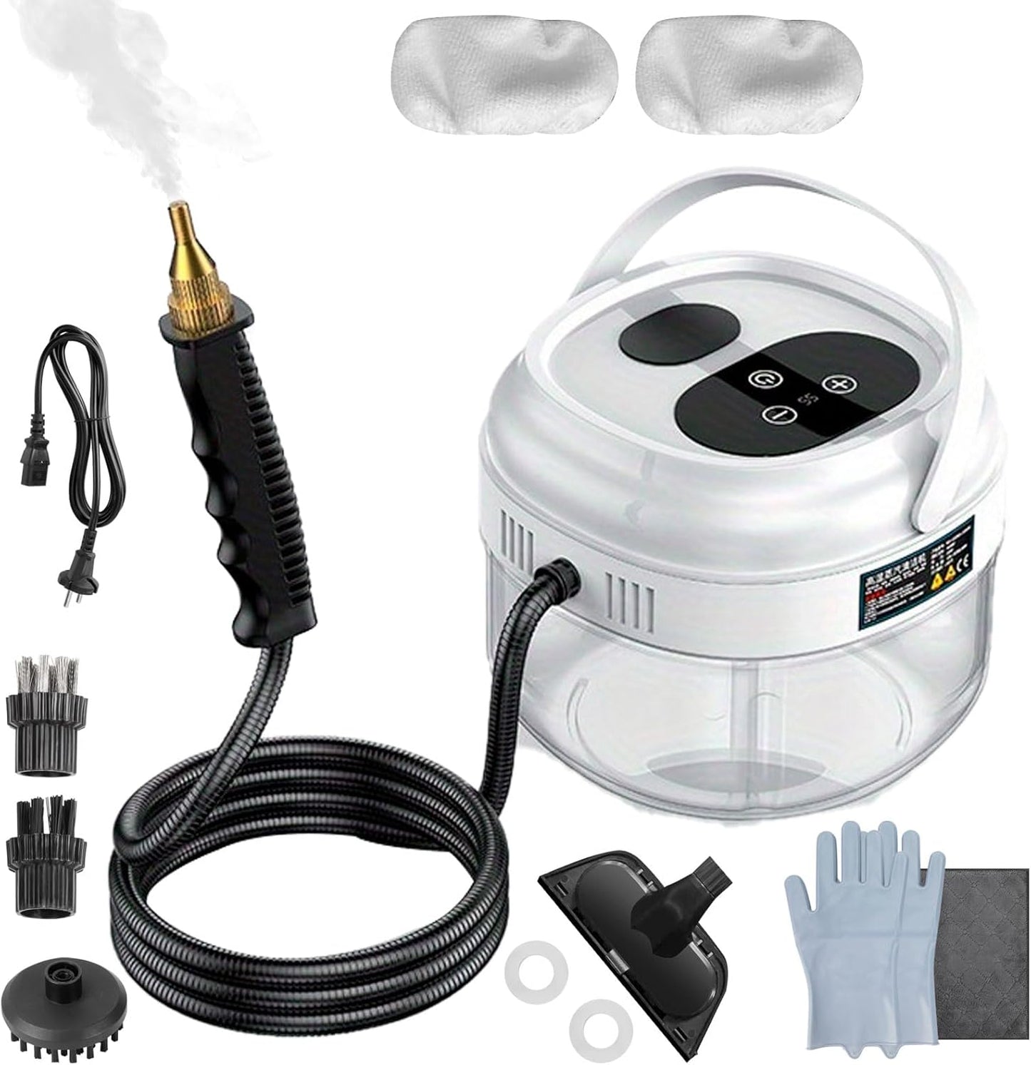 Skiennix Steam Cleaner - Handheld 6-Level Steamer with 10s Heat-Up & 1.5L Tank for Home & Car Detailing