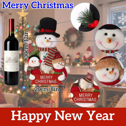 Skiennix 12-Inch Plush Snowman Decor - Festive Indoor Christmas Decoration for Office & Home