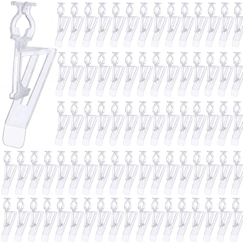 Gutter Light Clips for C7/C9 Christmas Lights - 200 Pack, Clear (Variation: Clear+200)