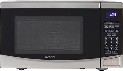 Avanti Microwave Oven - 900 Watts Compact Design with 10 Power Levels & Speed Defrost | 0.9 Cu.Ft. Stainless Steel