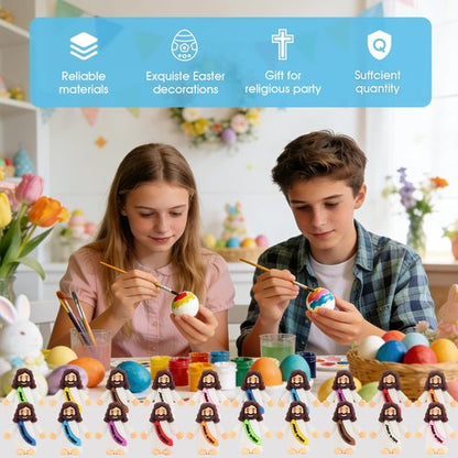 HSDJLXZ 36 Pack Little Jesus Figurines in Bulk, Mini Jesus Loves You Figures, Small Jesus Figurines, Tiny Jesus Figures for Church Christmas Party Favors Religious Easter Gifts for Egg Stuffers