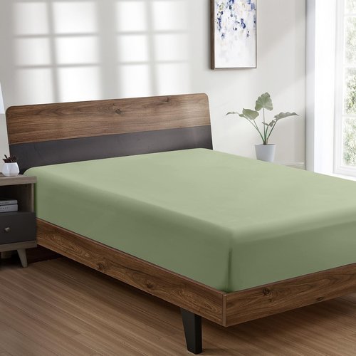 FreshCulture Queen Fitted Sheet - Hotel Quality, Ultra Soft & Breathable Brushed Microfiber, Deep Pocket, Cooling Fitted Sheets for Queen Size Bed (Sage Green)
