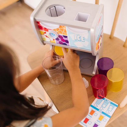 Melissa & Doug Wooden Drink Dispenser - Thirst Quencher with Juice Inserts & Ice Cubes | Preschool Learning Toy for Ages 3+