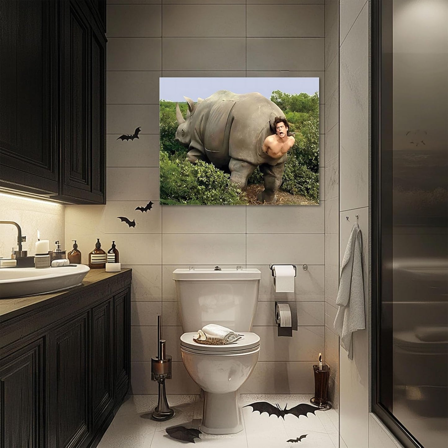 VYPEROCK Funny Canvas Wall Art - Retro Ace Ventura Comedy Poster for Bathroom Decor | 8x10 Inch