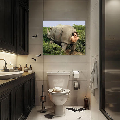 VYPEROCK Funny Canvas Wall Art - Retro Ace Ventura Comedy Poster for Bathroom Decor | 8x10 Inch