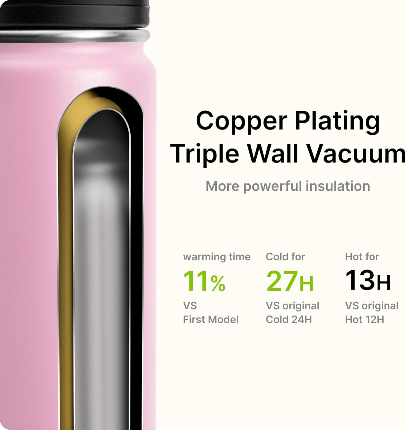 Skiennix Kids Water Bottle - 12 oz Stainless Steel, Double Wall Insulated, Leak Proof | BPA-Free (Purple Pink)